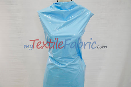 Shiny Stretch Patent Vinyl Fabric - 94% Polyester, 6% Spandex, Glossy Finish, 55" Width (1 Yard)