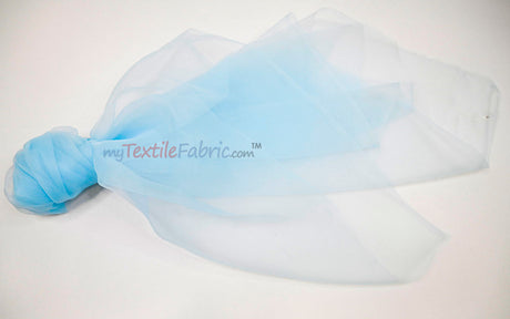 Super Organza Polyester Fabric - Semi-Sheen Sheer, 60" Width, White, Ivory, Baby Blue, Lavender, Black (By The Yard)