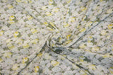 Spring Floral Rayon Challis Fabric - Floral Print, 58/60" Width (By The Continuous Yard)