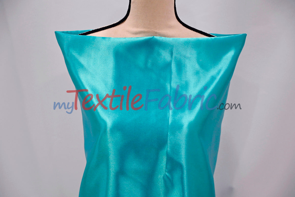 Bridal Satin Polyester Fabric - Shiny Solid, 58/60" Width, Multiple Colors (Yards, Bolts, Sample Swatches)