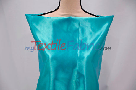 Bridal Satin Polyester Fabric - Shiny Solid, 58/60" Width, Multiple Colors (Yards, Bolts, Sample Swatches)