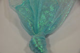 Crush Iridescent Pearl Organza Polyester Fabric - Sheer Crushed Holographic, 38/40" Width (1 Yard)