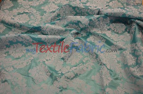 Damask Flocking Taffeta Fabric - Flocking Velvet Damask, 58/60" Width (1 Yard)