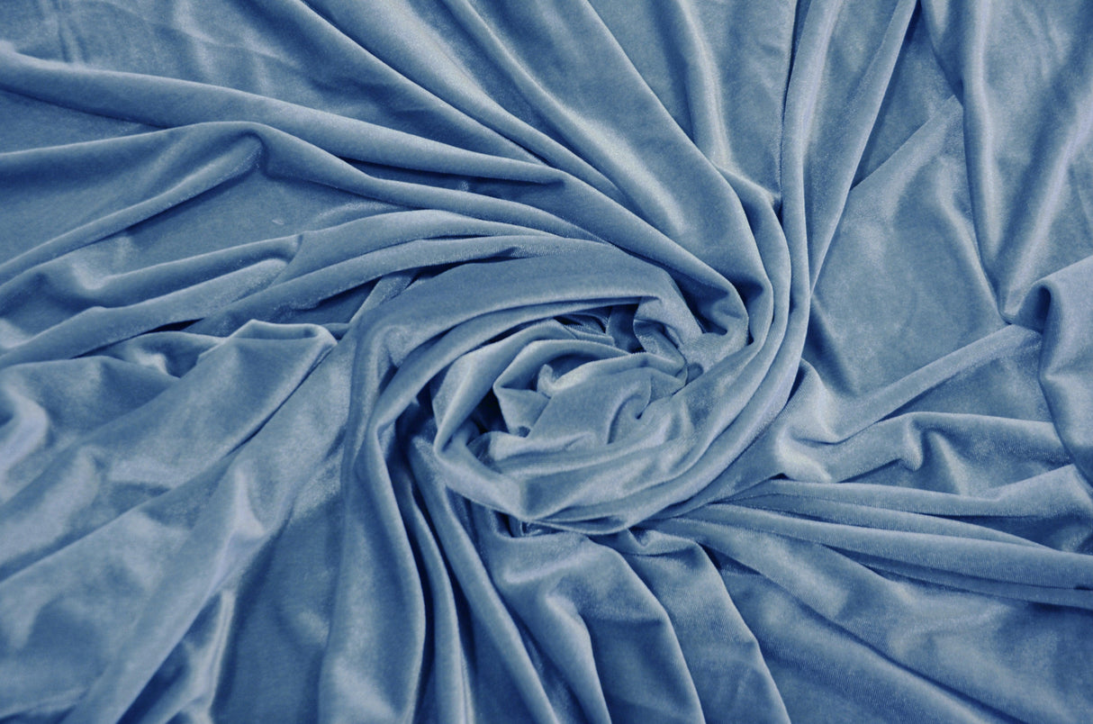 Stretch Velvet Spandex Fabric - Solid, 58" Width (1 Yard)