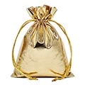 Metallic Lame Bags 6 '' x 10 '' Gold Color 12 EACH / PACKAGE