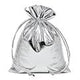 Metallic Lame Bags 6 '' x 10 '' Silver Color 12 EACH / PACKAGE