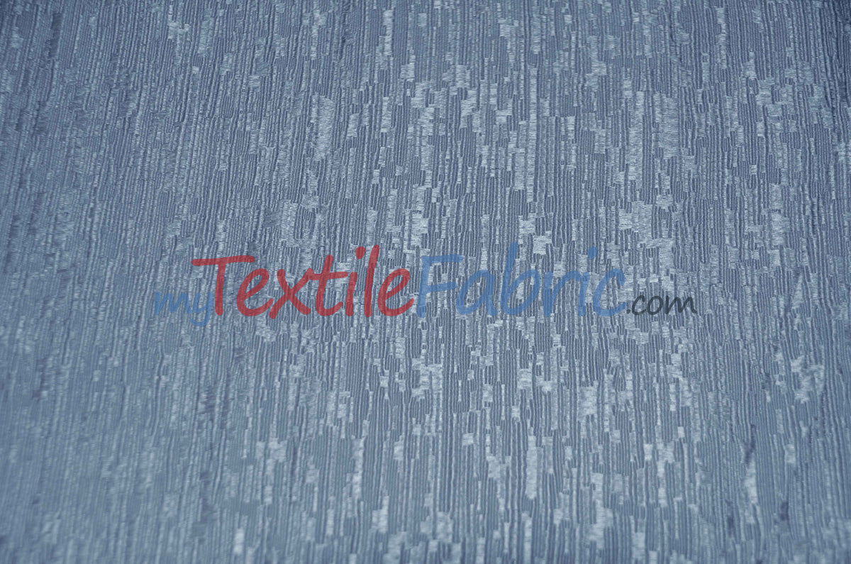 Luxury Jacquard Polyester Fabric - Solid Textured, 58/60" Width, Multiple Colors (1 Yard)