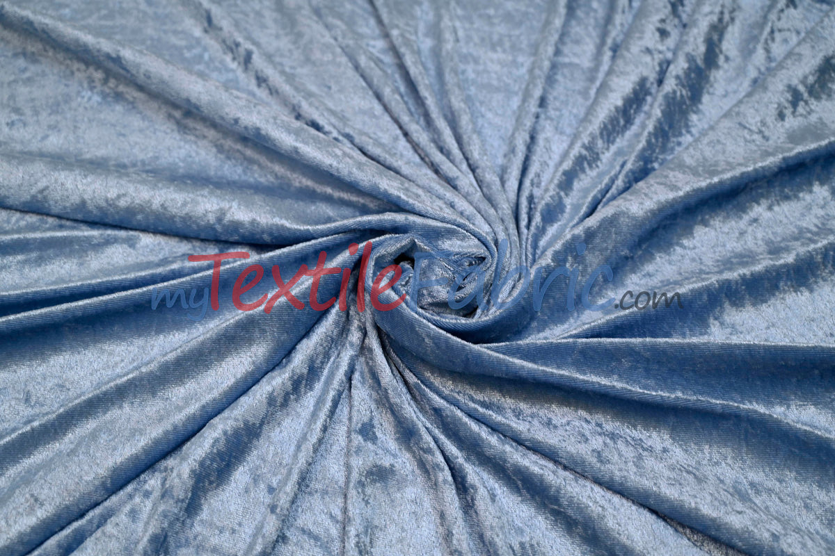 Panne Velvet Polyester Fabric - Crush Panne Velour, Solid, 58/60" Width (1 Yard)