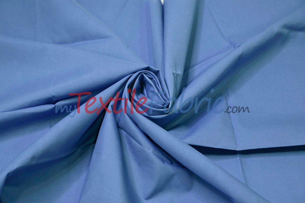 Polyester Cotton Broadcloth Fabric - Solid Colors, 58/60" Width (1 Yard)