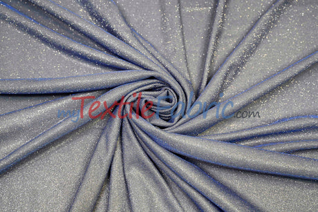 Stretch Glimmer Knit Polyester Spandex Fabric - Metallic Glitter Knit, 56" Width (1 Yard)