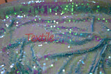 Fish Scale Paillette Sequins Polyester Fabric - 9Mm Sequins, 54" Width, Multiple Colors (1 Yard)