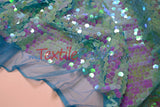 Fish Scale Paillette Sequins Polyester Fabric - 9Mm Sequins, 54" Width, Multiple Colors (1 Yard)