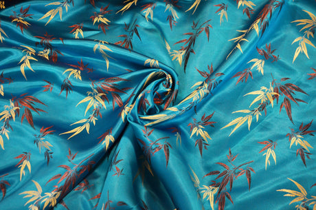 Oriental Bamboo Brocade Polyester Fabric - Bamboo Jacquard, 45" Width (1 Yard)