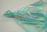 Oasis Hologram Polyester Fabric - Iridescent Sheer Organza, 58/60" Width, White, Pink, Baby Blue, Turquoise, Lavender, Black (1 Yard)
