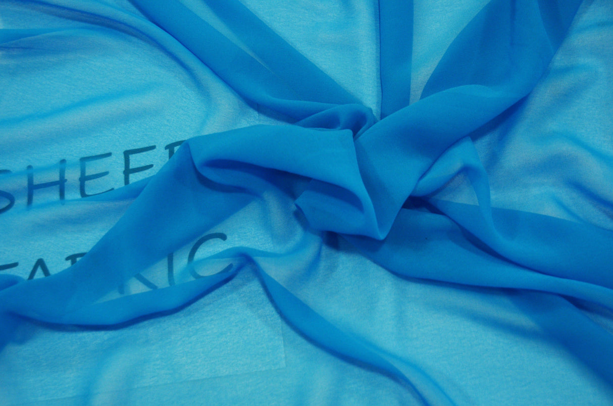 Silky Chiffon 100 Percent Polyester Fabric - Sheer, Super Soft, Flowy, 42/43" Width (1 Yard)