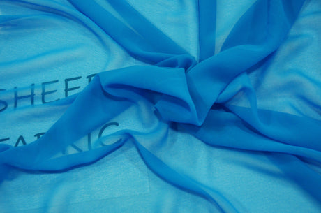 Silky Chiffon 100 Percent Polyester Fabric - Sheer, Super Soft, Flowy, 42/43" Width (1 Yard)