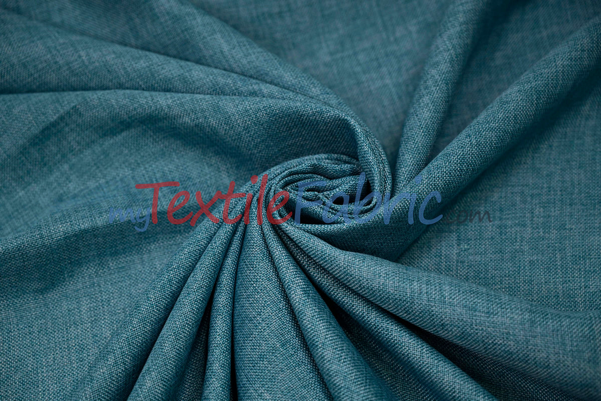 Vintage Linen Polyester Fabric - Faux Burlap, Rustic Natural Look, 58/60" Width (1 Yard)