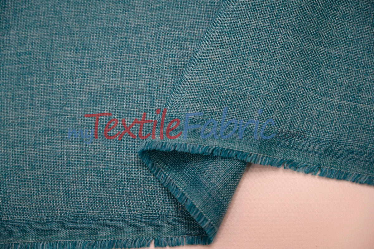 Vintage Linen Polyester Fabric - Faux Burlap, Rustic Natural Look, 58/60" Width (1 Yard)