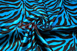 Zebra Charmeuse Satin Fabric - Zebra Print, 58/60" Width, Multiple Colors (1 Yard)