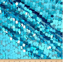 Dull Square Dazzle Polyester Fabric - Square Sequins, Sheer Mesh, 52" Width (1 Yard)
