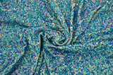 Sequins Stretch Velvet Polyester Spandex Fabric - Sequins On Plush Velvet, Multiple Colors, 60" Width (By The Yard)