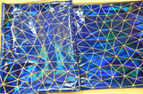 Geometric Mirror Hologram Spandex Fabric - Gold, Silver, Geometric Mirror Foil, 58/60" Width (1 Yard)