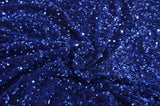 Sequins Stretch Velvet Polyester Spandex Fabric - Sequins On Plush Velvet, Multiple Colors, 60" Width (By The Yard)