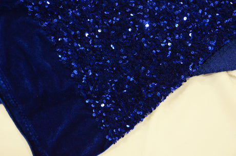 Sequins Stretch Velvet Polyester Spandex Fabric - Sequins On Plush Velvet, Multiple Colors, 60" Width (By The Yard)