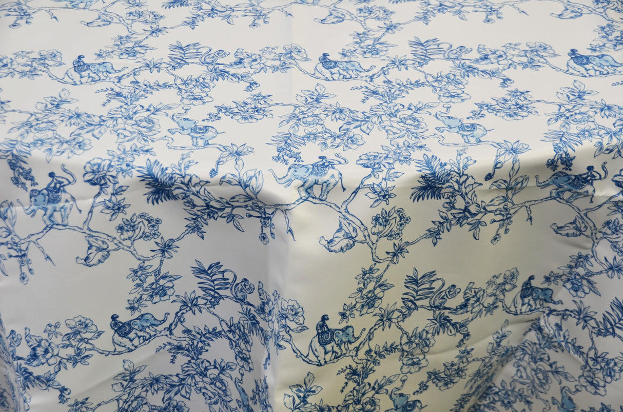 Ben Toile Polyester Fabric - French Toile Print, 58/60" Width, 4 Colors (1 Yard)