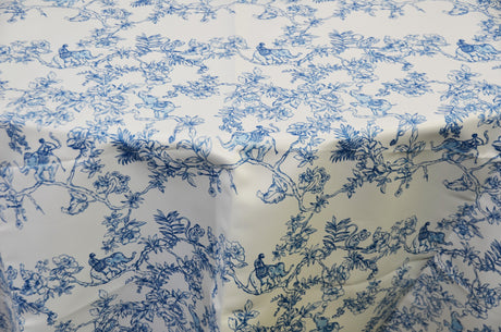 Ben Toile Polyester Fabric - French Toile Print, 58/60" Width, 4 Colors (1 Yard)