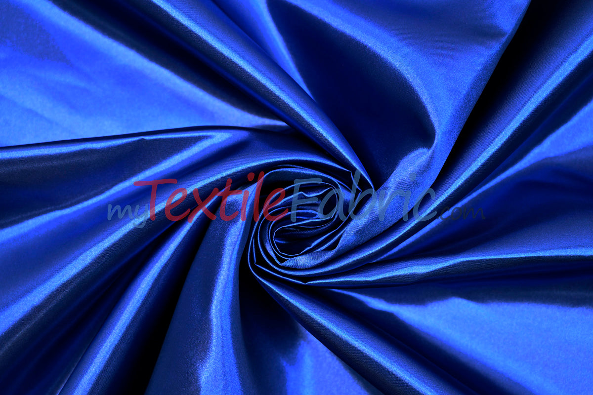 Bridal Satin Polyester Fabric - Shiny Solid, 58/60" Width, Multiple Colors (Yards, Bolts, Sample Swatches)