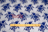 Chantilly Lace Polyester Fabric - Floral Embroidery, Sheer Mesh, 52" Width (1 Yard)