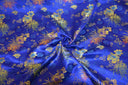 Chinese Flower Brocade Polyester Fabric - Oriental Floral Brocade, 45" Width (1 Yard)