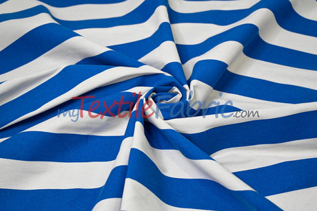 10 Oz 100% Cotton Canvas 2" Stripe Fabric - Multiple Colors, 60" Wide (1 Yard)