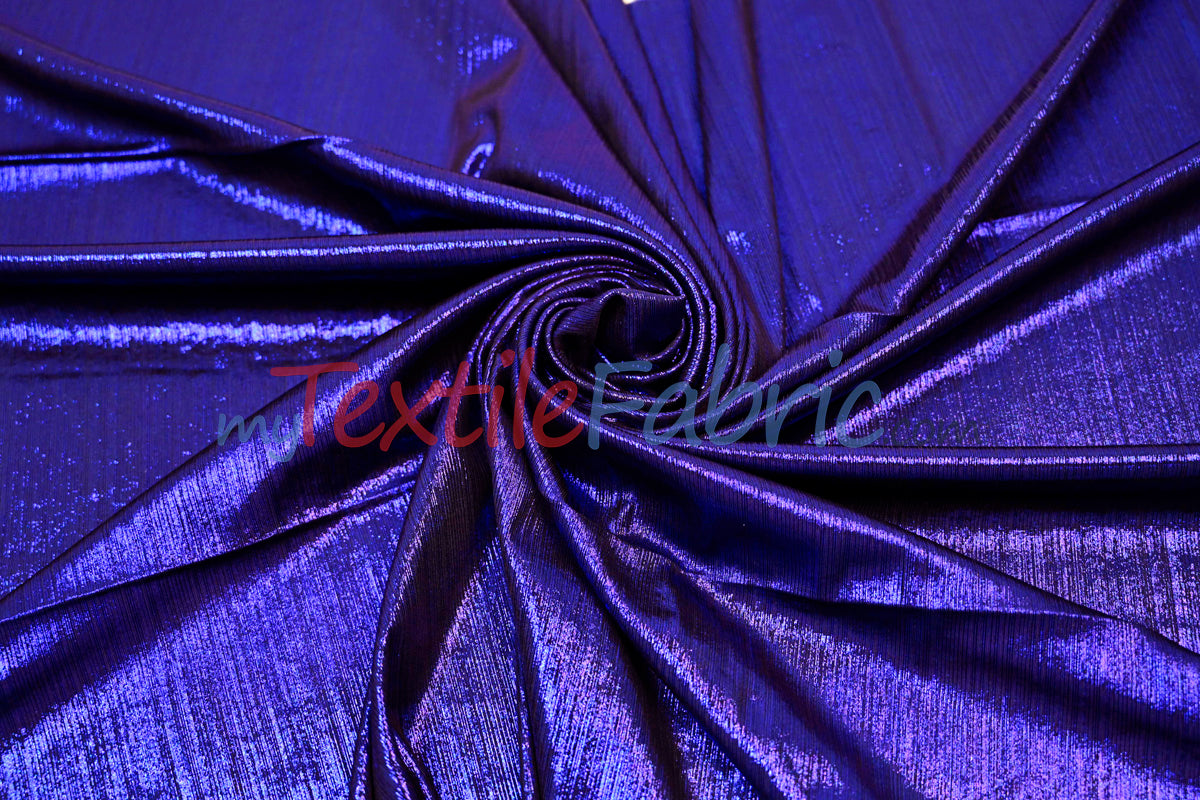 Metallic Stretch Slinky Polyester Spandex Fabric - Metallic Solid, 58" Width, Multiple Colors (1 Yard)