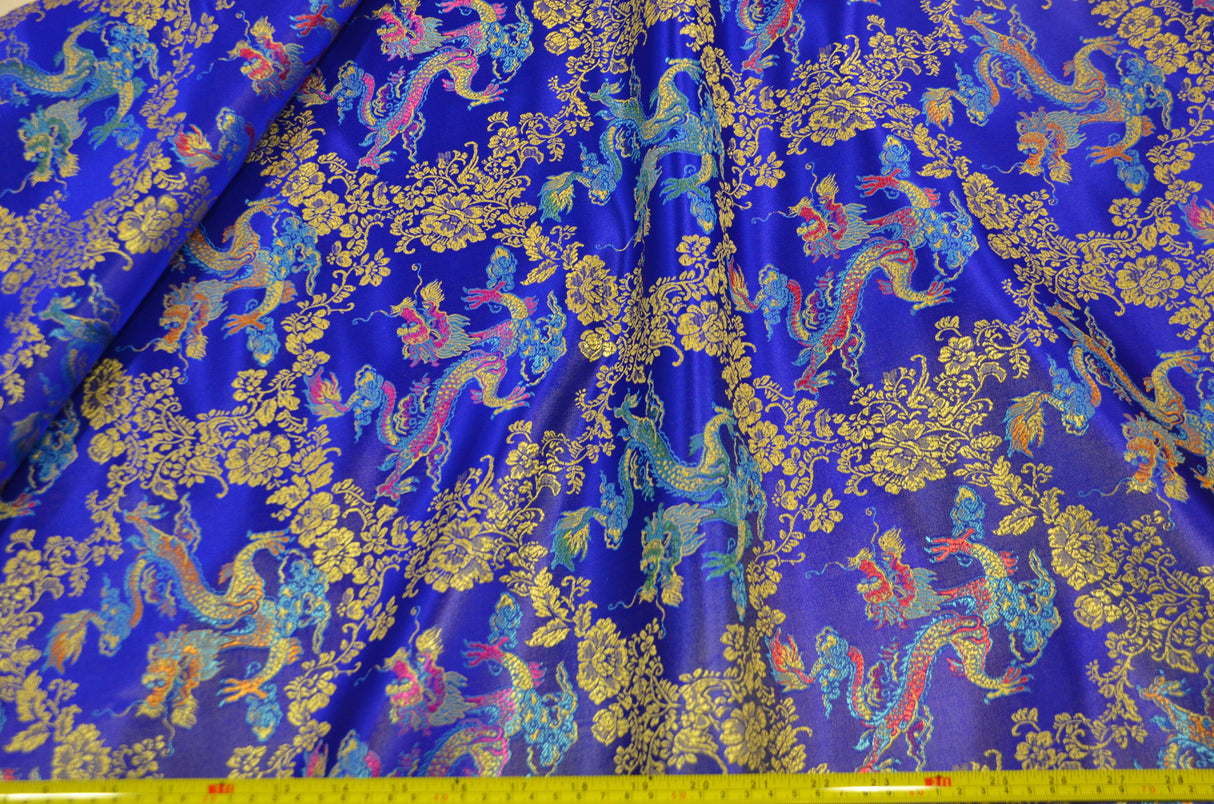 New Oriental Dragon Brocade Chinese Brocade Fabric - Oriental Dragon Pattern, 45" Width (1 Yard)
