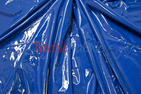 Shiny Stretch Patent Vinyl Fabric - 94% Polyester, 6% Spandex, Glossy Finish, 55" Width (1 Yard)