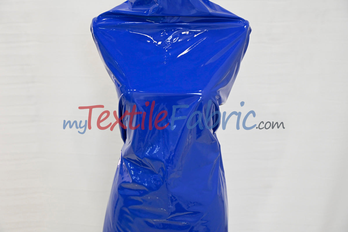 Shiny Stretch Patent Vinyl Fabric - 94% Polyester, 6% Spandex, Glossy Finish, 55" Width (1 Yard)