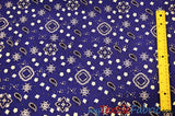 Bandana Cotton Print Polyester Cotton Broadcloth Fabric - Multiple Colors, 58/60" Width (1 Yard)