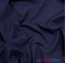 100% Cotton Poplin Cotton Fabric - White, Navy Blue, Black, 60" Wide (1 Yard)