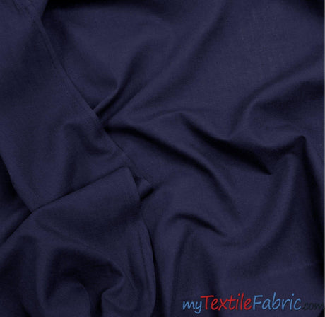 100% Cotton Poplin Cotton Fabric - White, Navy Blue, Black, 60" Wide (1 Yard)