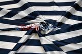Stripe Satin Charmeuse Polyester Fabric - 2" Stripe, Multiple Colors, 58/60" Width (1 Yard)