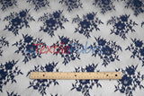 Chantilly Lace Polyester Fabric - Floral Embroidery, Sheer Mesh, 52" Width (1 Yard)