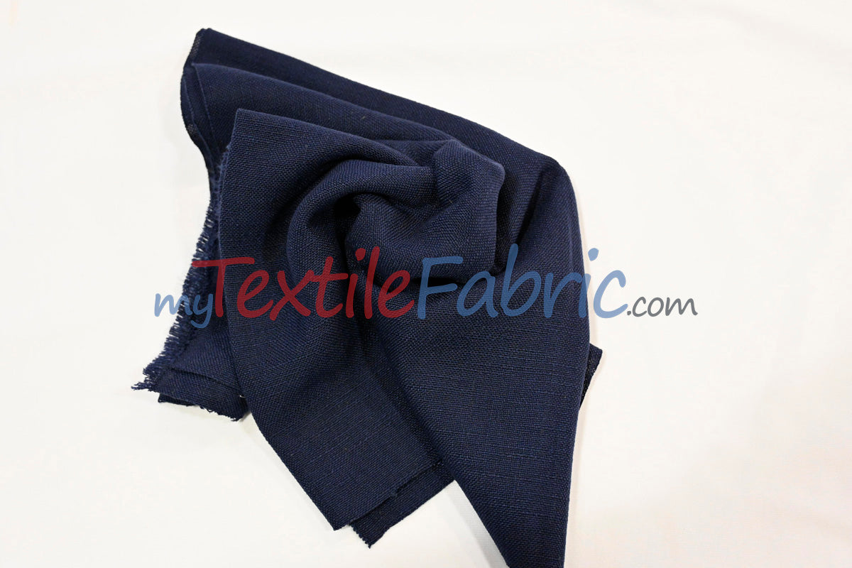Luxe Linen Fabric Polyester-Linen Blend Fabric - 60" Wide, Upholstery, Apparel, Tablecloth (1 Yard)