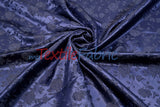 Satin Jacquard Satin Polyester Fabric - Satin Flower Brocade, 58/60" Width, Sample Swatch 3"x3" (1 Sample Swatch)