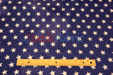 American Star Satin Polyester Fabric - American Flag Print, Red, Navy Blue, And Blue, 58/60" Width (1 Yard)
