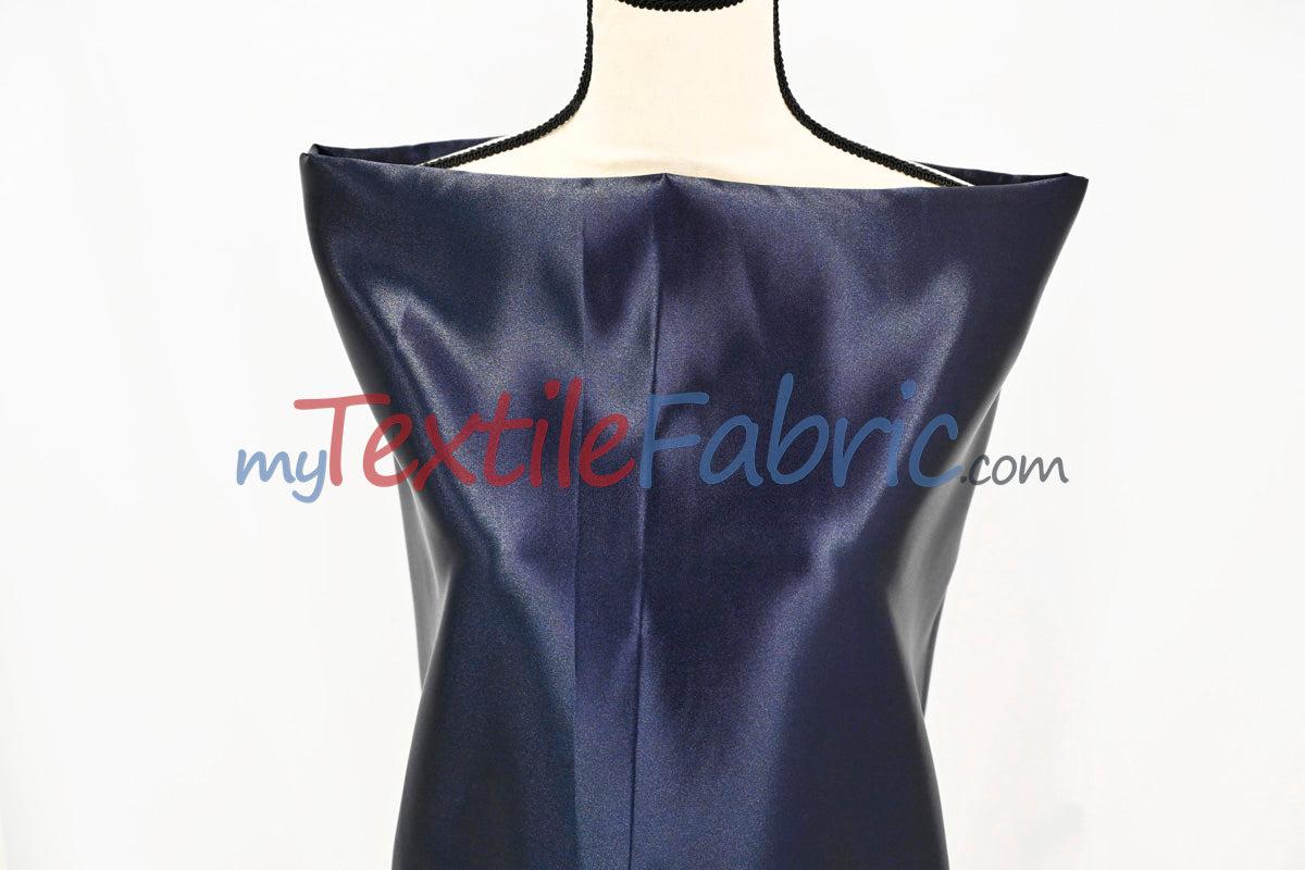 Bridal Satin Polyester Fabric - Shiny Solid, 58/60" Width, Multiple Colors (Yards, Bolts, Sample Swatches)