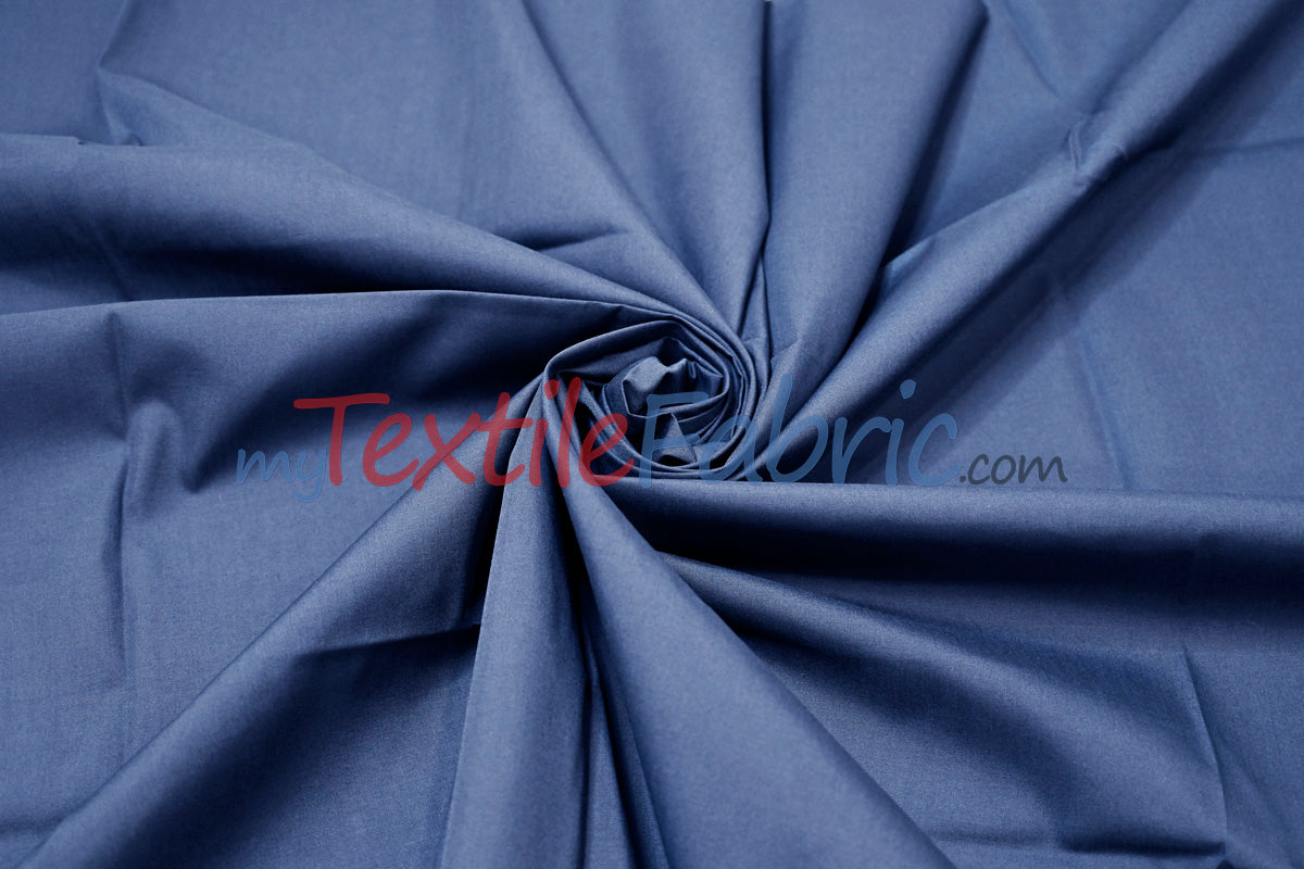 Polyester Cotton Broadcloth Fabric - Solid Colors, 58/60" Width (1 Yard)