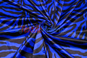 Zebra Charmeuse Satin Fabric - Zebra Print, 58/60" Width, Multiple Colors (1 Yard)