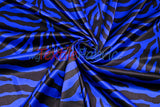 Zebra Charmeuse Satin Fabric - Zebra Print, 58/60" Width, Multiple Colors (1 Yard)